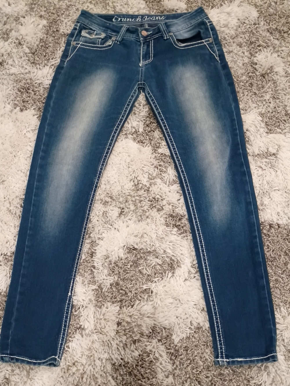 Women's Dark Blue Skinny Stretch Jeans
